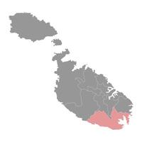 distrikt 5 Karta, administrativ division av malta. illustration. vektor