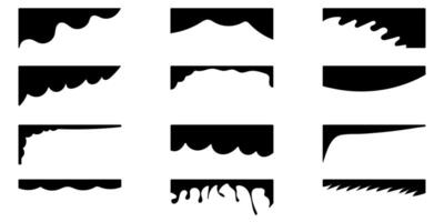 geometrisch Webseite Rand und Separator Kopfzeilen. organisch Netz Buchseite. Teiler Formen zum Netz Buchseite. abstrakt Kurve einstellen zum Banner, Poster, Webseite und App. Teiler Formen und Kopfzeilen. vektor