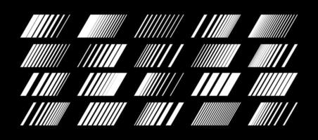 eben Geschwindigkeit Streifen Linie abstrakt Design einstellen vektor