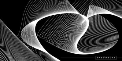 schwarz dynamisch fließend Welle Mischung Linie abstrakt Hintergrund vektor