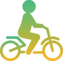 Mann Reiten Fahrrad Silhouette Symbol Bild. einfach editierbar eps Datei vektor