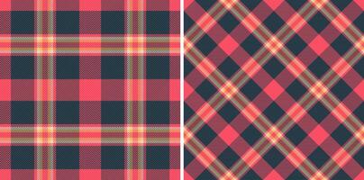 Hintergrund nahtlos Tartan von Textur Plaid prüfen mit ein Textil- Muster Stoff . vektor