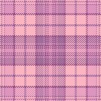 skräddarsy textil- tyg , tillbaka pläd mönster kolla upp. swatch bakgrund textur sömlös tartan i rosa och röd färger. vektor