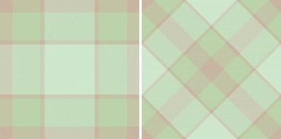prüfen Plaid von Textil- nahtlos Tartan mit ein Hintergrund Textur Stoff Muster. vektor
