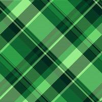 handduk pläd textil- bakgrund, soffa mönster tyg sömlös. vår tartan textur kolla upp i grön och svart färger. vektor