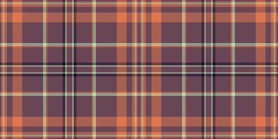 grungy Hintergrund Textil, Bettdecke nahtlos Muster Stoff. Idee Textur Tartan prüfen Plaid im Rosa und Orange Farben. vektor