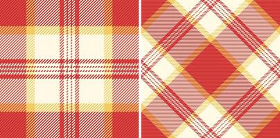 tartan kolla upp textil- av mönster tyg med en pläd sömlös textur bakgrund. vektor