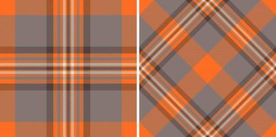 Stoff Hintergrund Tartan von nahtlos Textil- mit ein Muster Plaid Textur überprüfen. vektor