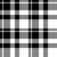 Plaid nahtlos Muster im schwarz Weiß. prüfen Stoff Textur. Textil- drucken. vektor