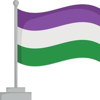 Genderqueer Stolz Flagge isoliert auf Weiß Hintergrund Illustration vektor