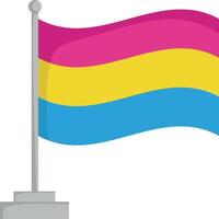 pansexual stolthet flagga isolerat på vit bakgrund illustration vektor