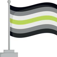 Agender Stolz Flagge isoliert auf Weiß Hintergrund Illustration vektor