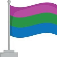 polysexuell Stolz Flagge isoliert auf Weiß Hintergrund Illustration vektor