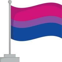bisexuell Stolz Flagge isoliert auf Weiß Hintergrund Illustration vektor