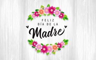 Spanisch Schöne Grüße glücklich Mutter Tag, Postkarte Design vektor