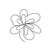 Blume Pflanze minimal Design Hand gezeichnet einer Linie Stil Zeichnung, Blume Pflanze einer Linie Kunst kontinuierlich Zeichnung, Blume Pflanze Single Linie Kunst vektor