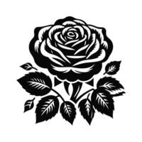 Rose mit Hand minimal Design Hand gezeichnet einer Linie Stil Zeichnung, einer Linie Kunst kontinuierlich Zeichnung, Rose mit Hand Single Linie Kunst vektor