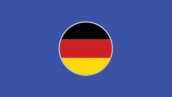 Deutschland Flagge Emblem europäisch Nationen 2024 Teams Länder europäisch Deutschland Fußball Symbol Logo Design Illustration vektor