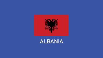 albania flagga lag europeisk nationer 2024 abstrakt länder europeisk Tyskland fotboll symbol logotyp design illustration vektor