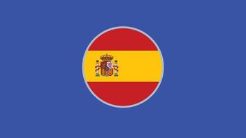 Spanien Flagge Emblem europäisch Nationen 2024 Teams Länder europäisch Deutschland Fußball Symbol Logo Design Illustration vektor