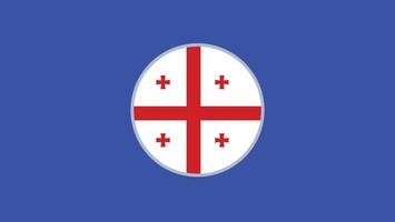 Georgia Flagge Emblem europäisch Nationen 2024 Teams Länder europäisch Deutschland Fußball Symbol Logo Design Illustration vektor