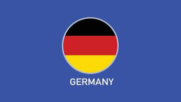 Tyskland flagga emblem lag europeisk nationer 2024 abstrakt länder europeisk Tyskland fotboll symbol logotyp design illustration vektor