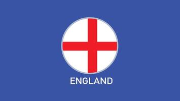 England flagga emblem lag europeisk nationer 2024 abstrakt länder europeisk Tyskland fotboll symbol logotyp design illustration vektor