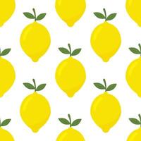 tropisk sömlös mönster med gul citroner. frukt upprepad bakgrund. ljus skriva ut för tyg eller tapet. vektor