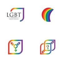 Vektor-Illustration der LGBT-Logo-Symbol-Vorlage - Vektor