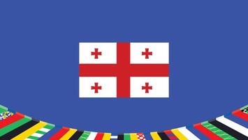 Georgia Flagge Symbol europäisch Nationen 2024 Teams Länder europäisch Deutschland Fußball Logo Design Illustration vektor