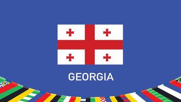 georgien flagga lag europeisk nationer 2024 symbol abstrakt länder europeisk Tyskland fotboll logotyp design illustration vektor