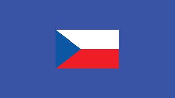 Tschechien Flagge Symbol europäisch Nationen 2024 Teams Länder europäisch Deutschland Fußball Logo Design Illustration vektor