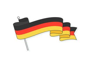 Flagge von Deutschland mit drei Streifen. Deutsche Flagge vektor