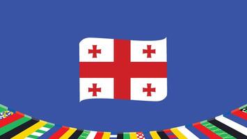 Georgia Emblem Band europäisch Nationen 2024 Teams Länder europäisch Deutschland Fußball Symbol Logo Design Illustration vektor