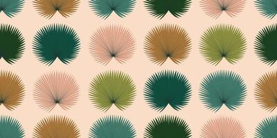 sömlös mönster med handflatan löv. modern exotisk djungel växter. abstrakt tropisk lövverk bakgrund. platt illustration vektor