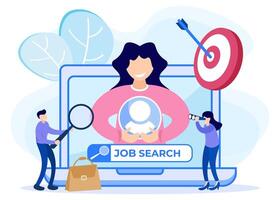 Illustration Grafik Karikatur Charakter von Job Suche vektor
