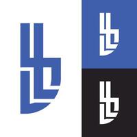 modern minimalistisch bl Initiale Logo. kreativ Alphabet Logo zum Geschäft, Unternehmen, Marke, Agentur, Start-up, Buchseite, usw. vektor