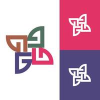 minimalistisk g första brev logotyp. kreativ färgrik g mönster logotyp för företag, företag, varumärke, byrå, etc. vektor