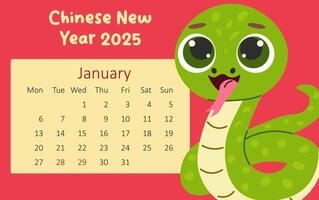 Lycklig ny år 2025 . kinesisk ny år . år av de orm. illustration vektor