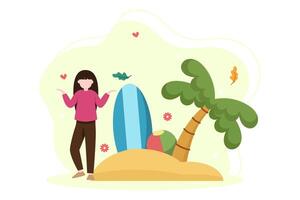 Wochenende Urlaub eben Illustration Design vektor