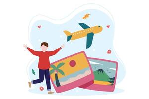 Wochenende Urlaub eben Illustration Design vektor