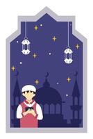 ramadan kareem platt illustration design vektor