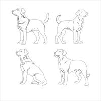 Hand gezeichnet Labrador Retriever Hund Gliederung Illustration vektor
