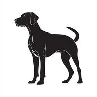 eben Illustration von Hund Silhouette vektor