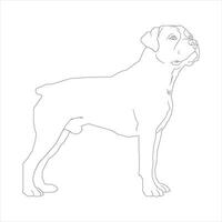 Hand gezeichnet Hund Gliederung Illustration vektor