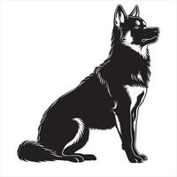 eben Illustration von Hund Silhouette vektor