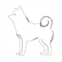 Hand gezeichnet Hund Gliederung Illustration vektor