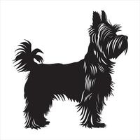 platt illustration av hund silhuett vektor