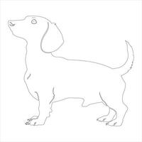 Hand gezeichnet Hund Gliederung Illustration vektor