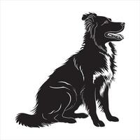 platt illustration av hund silhuett vektor